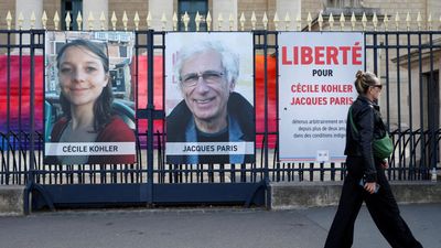 'Immense relief' for families after French couple freed from Iran prison
