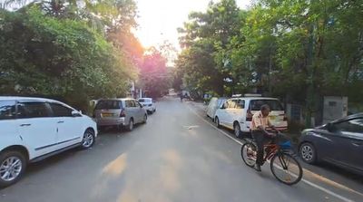 In Chennai’s affluent lanes, pavements are eaten up by cars, ramps and debris