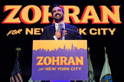 Photos of Zohran Mamdani and his supporters as they celebrate his election as NYC's mayor