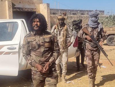 Moment ‘psychopathic’ soldier who filmed war crimes in Sudan arrested