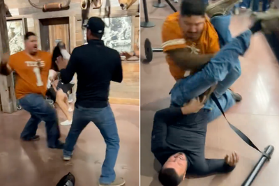 Brawl breaks out in middle of Bass Pro Shop during opening as bathroom argument turns violent