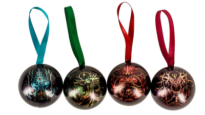 Warhammer's ridiculous new Christmas merch lets you dedicate your tree to the Chaos gods with a set of evil baubles