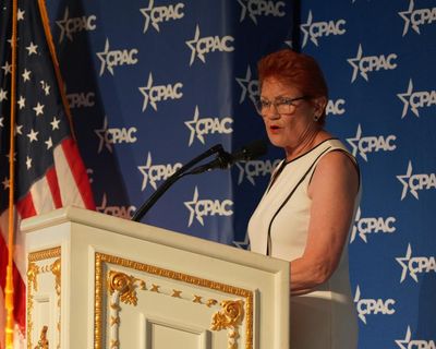 Pauline Hanson skips parliament to speak at conservative conference at Trump’s Mar-a-Lago