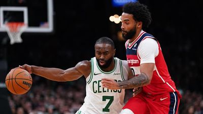 Jaylen Brown Reacts to Viral Clip of His Hilarious Hairline Incident vs. Wizards