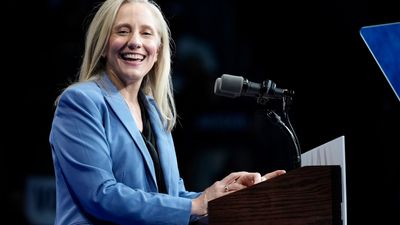 ‘Trump would have charged for the water’: Virginia governor-elect Abigail Spanberger stops her victory speech midway to offer water to an unwell supporter