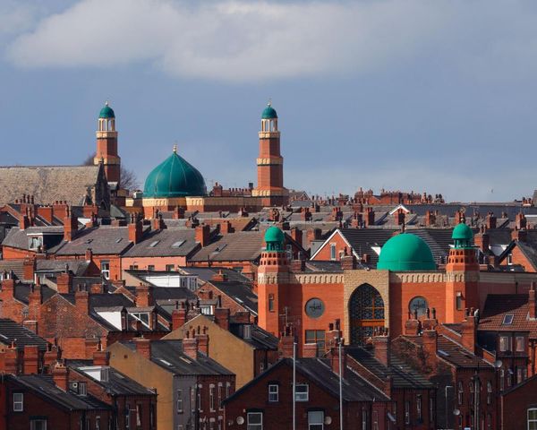 Flags and Christian nationalist slogans feature in soaring attacks on UK mosques