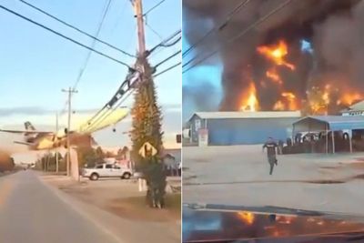 New video shows tire shop workers running for their lives as doomed UPS cargo plane explodes above them