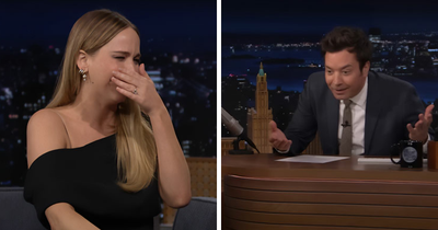 Jennifer Lawrence Leaves Jimmy Fallon Awkwardly Laughing After Emotional And ‘Chaotic’ Interview