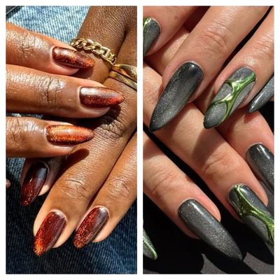 The 21 Best Cat Eye Nail Polish Designs Give Chrome Nails a Run for Their Money