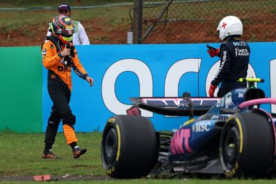 Piastri takes blame for F1 Brazil GP sprint crash after Russell points out Norris "Mario Kart" move