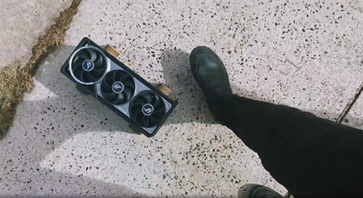 Radical gamer repurposes $1,700 ROG Astral RTX 5080 into a working DIY skateboard — rides graphics card down the street while walking dog