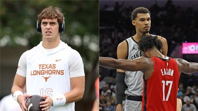 Victor Wembanyama and Arch Manning Link Up to Exchange Jerseys That Hopefully Fit