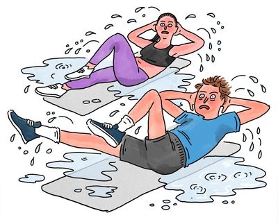 Is it true that … the harder you work out, the more you sweat?