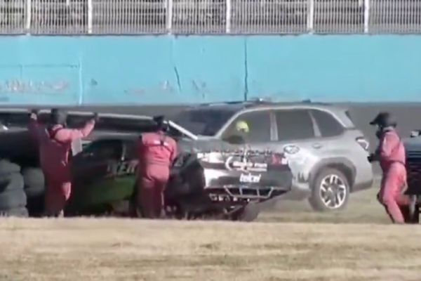 Chaos grips NASCAR Mexico finale as safety vehicle rams car and title rivals wreck