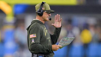 Jim Harbaugh Gave Hilariously On-Brand Update on Justin Herbert’s Ankle Injury