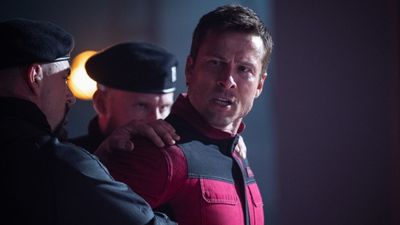 The inspiration for one character in The Running Man came from watching X Factor conspiracy videos on YouTube, says Edgar Wright