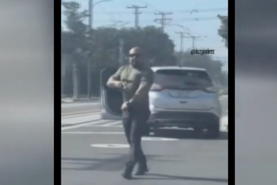 California cop tried to stop a man pointing a gun at a female driver. It was a plainclothes ICE agent