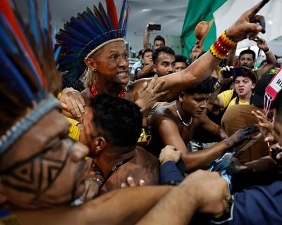 Tussles break out between protesters and security at Cop30 in Brazil
