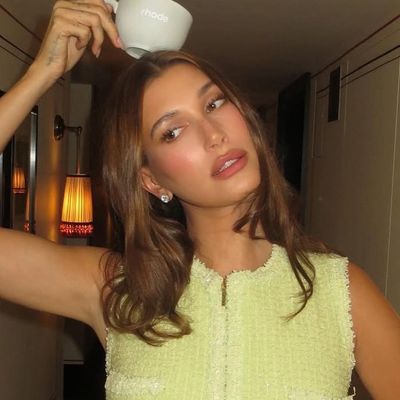 Hailey Bieber's Vintage Chanel Skirt Set Sprouts a Last-Minute Fall 2025 Color Trend
