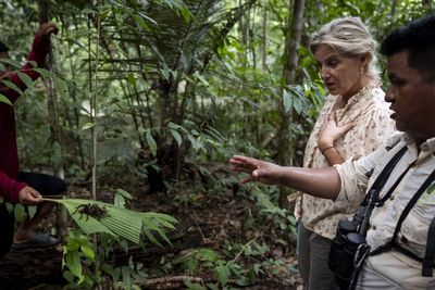 Sophie encounters ‘king of spiders’ on jungle trek in Peru