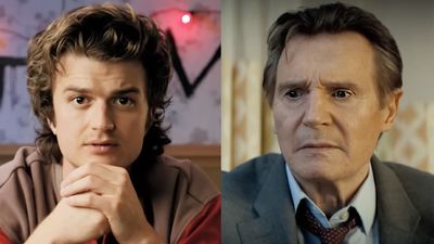 I Dunno What The Heck Is Going On With Joe Keery's Hair In His New Movie, But At Least It Has Liam Neeson Going For It