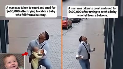 Guy allegedly risks his own life to catch child falling from 5th floor. Is he for real facing a $500k lawsuit from the mother?