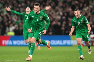 Cristiano Ronaldo sent off as Troy Parrott’s brace earns Ireland famous victory over Portugal