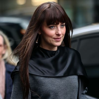 Dakota Johnson Bundles Up in Winter's Coziest Coat Trend Yet