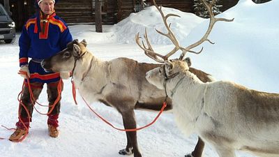 First snowfall brings excitement to Santa Claus Village in Lapland