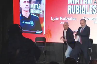 Disgraced ex-Spain FA chief Luis Rubiales egged at book launch ‘by own uncle’