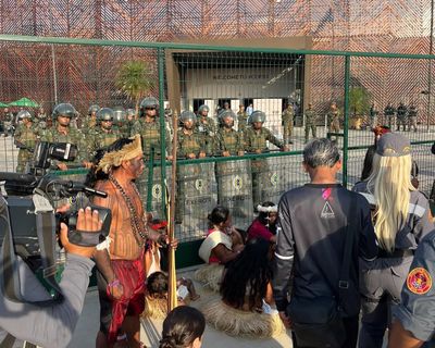 Indigenous groups blockade Cop30 conference entrance in protests – as it happened