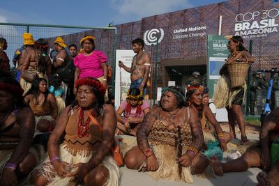 Protesters block entrance to COP30 climate talks in Brazil