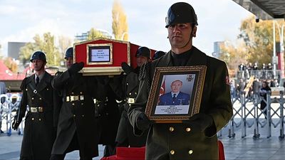 Turkey holds funeral ceremony for 20 military personnel killed in Georgia plane crash