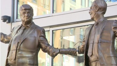 Giant Trump-Epstein Statue Is Back 'At The Worst Time' In Washington After More 'Incriminating' Emails Are Released