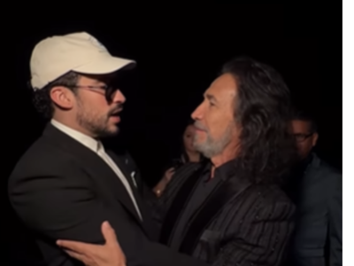 Bad Bunny and Marco Antonio Solís Go Viral With Their Backstage Encounter at the Latin Grammys