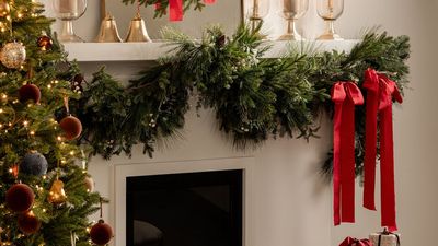 Balance Is Out, Asymmetry Is In – Shea McGee’s Elegantly Off-Kilter Take on the Christmas Mantel Looks So Luxurious But Couldn’t Be Easier to Recreate