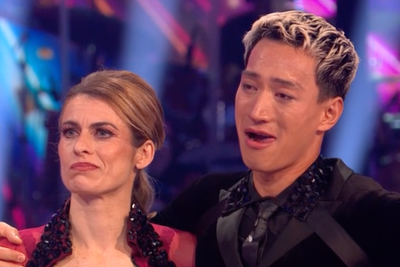 Strictly Come Dancing’s Carlos Gu breaks down in tears while praising partner Karen Carney