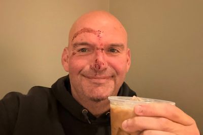 John Fetterman shows off 20 stitches after hospital discharge following ‘ventricular fibrillation flare-up’