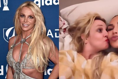 Britney Spears lounges in bed with Kardashians amid fallout with ex Kevin Federline over his memoir