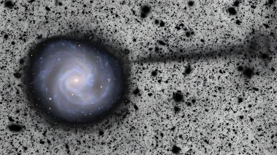 First Vera Rubin Observatory image reveals hidden structure as long as the Milky Way trailing behind a nearby galaxy — Space photo of the week