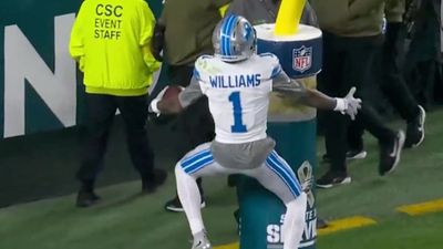 Jameson Williams Unsportsmanlike Celebration Cost the Lions a Point vs. Eagles