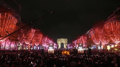 Léa Seydoux switches on Champs-Élysées Christmas lights as Paris launches festive season
