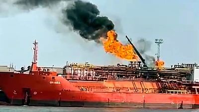 Russian strike hits Turkish LNG tanker in Odesa prompting evacuation of villages in Romania