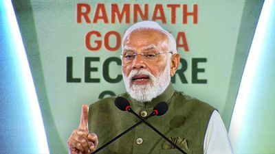 ‘Emotional mode, not election mode’: Modi on Bihar win at Ramnath Goenka lecture