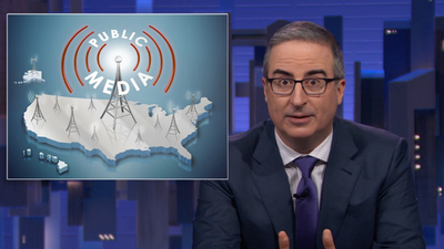 John Oliver Auctions Junk in Fight to Save Public Media Amid 'Stupid' Cuts
