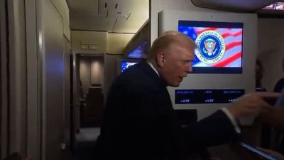 'Quiet piggy!' Moment Trump lashes out at reporter asking about Epstein files