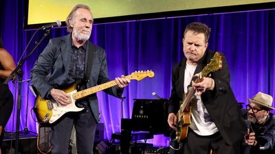 Michael J. Fox jams with Jackson Browne at charity event – but what is that mystery guitar he’s playing?