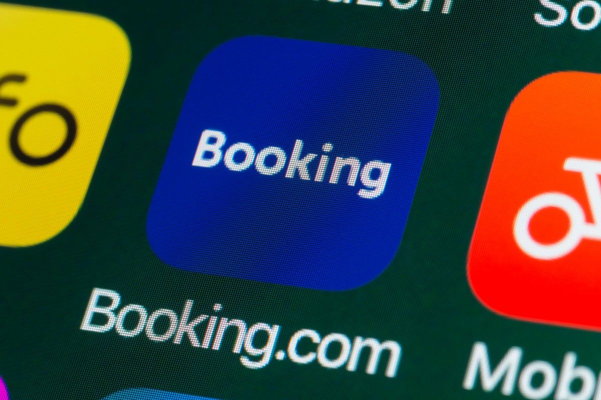 Adverts for Booking.com and three major hotel chains…
