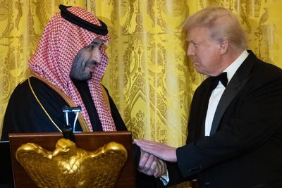 Trump treats Saudi crown prince to lavish White House dinner after defending his alleged involvement in killing of Khashoggi