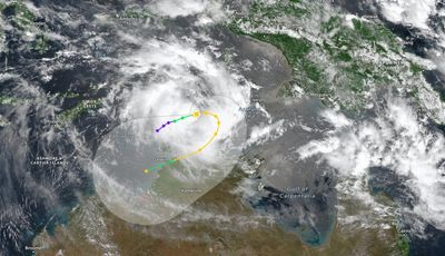 Tropical cyclone Fina intensifies to category two and could hit NT coast on Friday